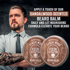 Viking Revolution Beard Balm Sandalwood lifestyle scene