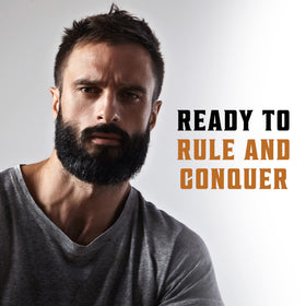 Viking Revolution Beard Conditioner being applied to beard