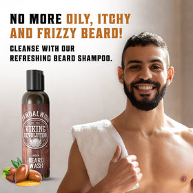 Viking Revolution Beard Conditioner bottle close-up showing label