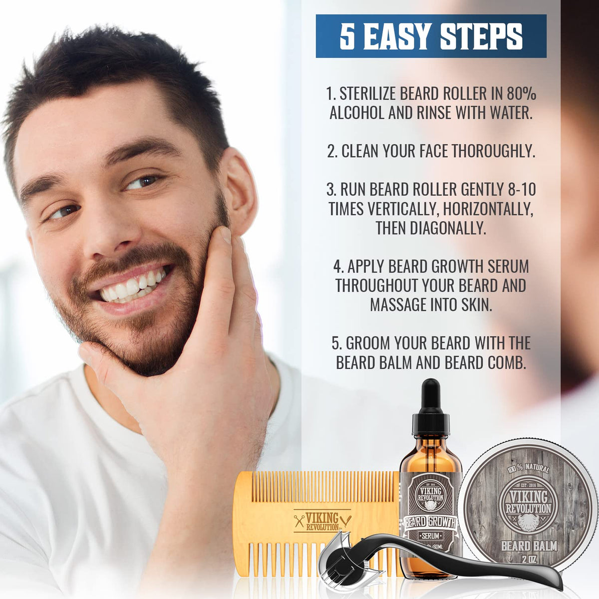 Viking Revolution Beard Growth Kit packaging
