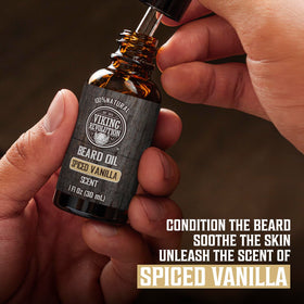 Viking Revolution Beard Oil 1 fl oz bottle with dropper