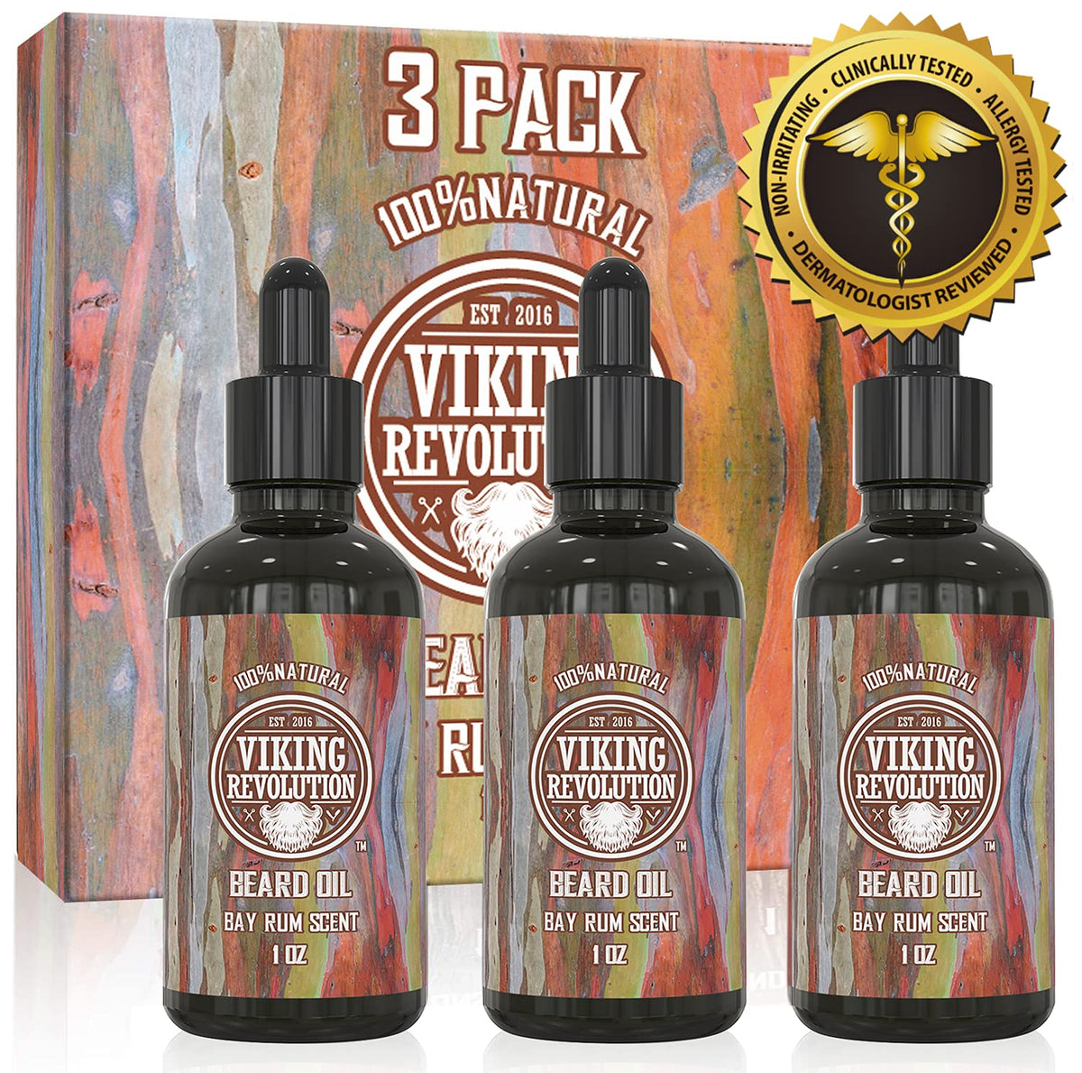 Viking Revolution Beard Oil Bay Rum lifestyle scene