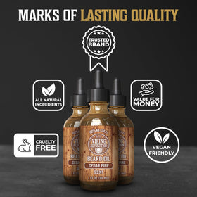 Viking Revolution Beard Oil Cedar and Pine 3 pack display