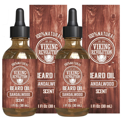 Viking Revolution Beard Oil Sandalwood 1 fl oz front view