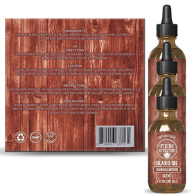 Viking Revolution Beard Oil Sandalwood bottle side view