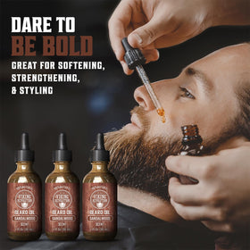 Viking Revolution Beard Oil Sandalwood bottle with dropper