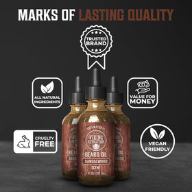 Viking Revolution Beard Oil Sandalwood lifestyle scene