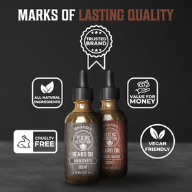 Viking Revolution Beard Oil Sandalwood & Unscented ingredients list