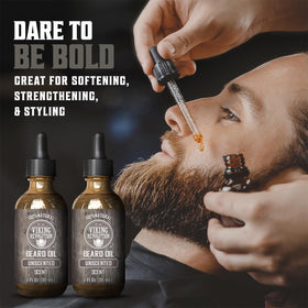 Viking Revolution Beard Oil Unscented 1 fl oz bottle back view