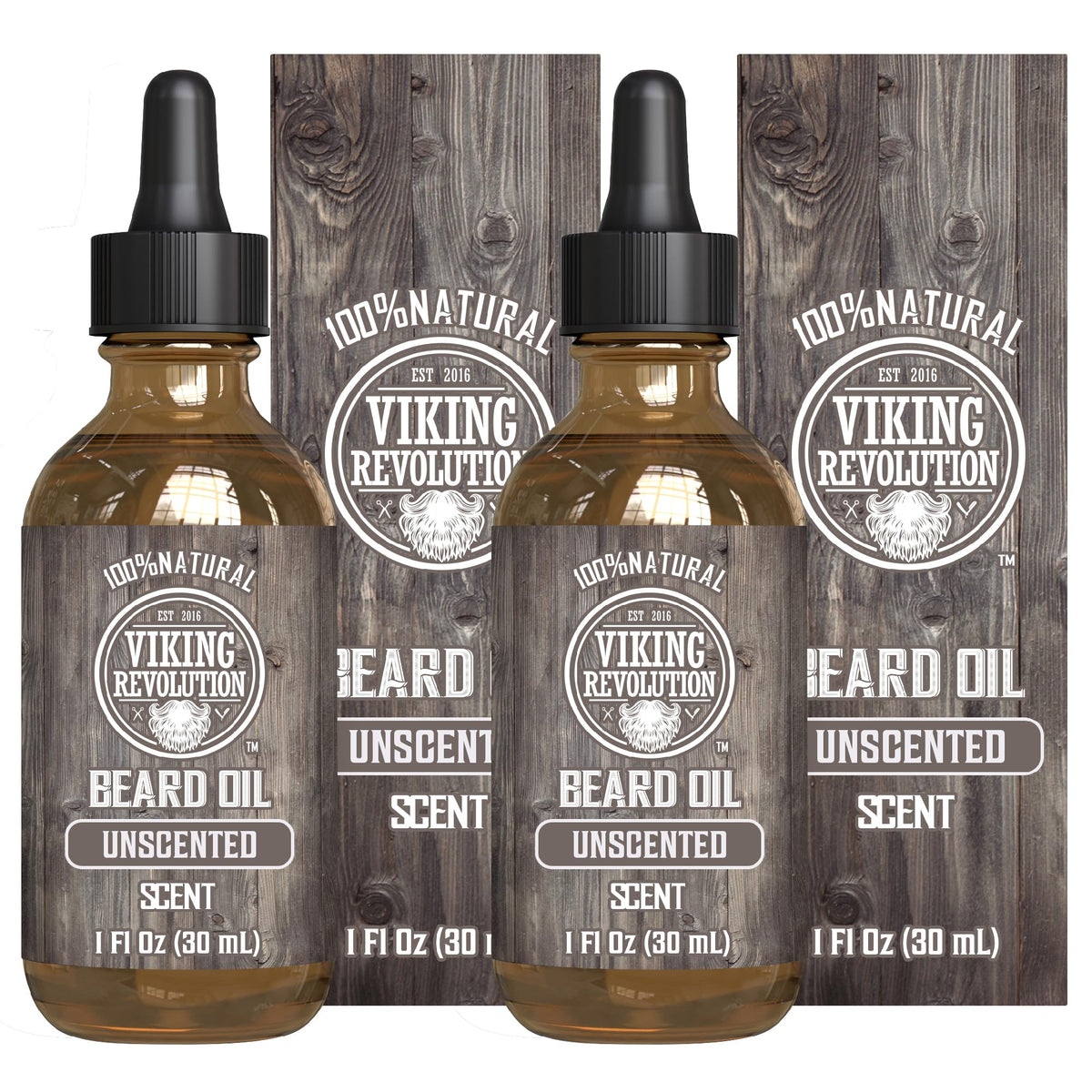 Viking Revolution Beard Oil Unscented 1 fl oz bottle front view