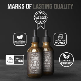 Viking Revolution Beard Oil Unscented dropper close-up