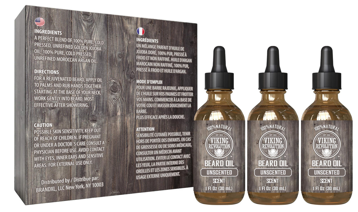 Viking Revolution Beard Oil Unscented ingredients list