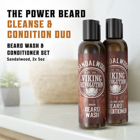 Viking Revolution Beard Wash bottle close-up showing label
