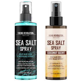 Viking Revolution Hair Sea Salt Spray 2-Pack front view with Ocean Breeze and Coconut scent