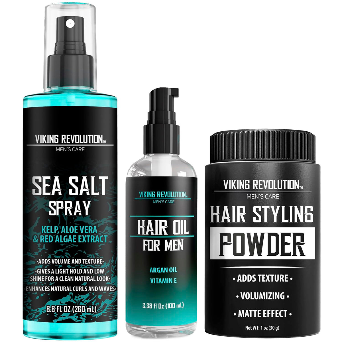 Viking Revolution Hair Texturizing Care Kit 3 Piece Set front view