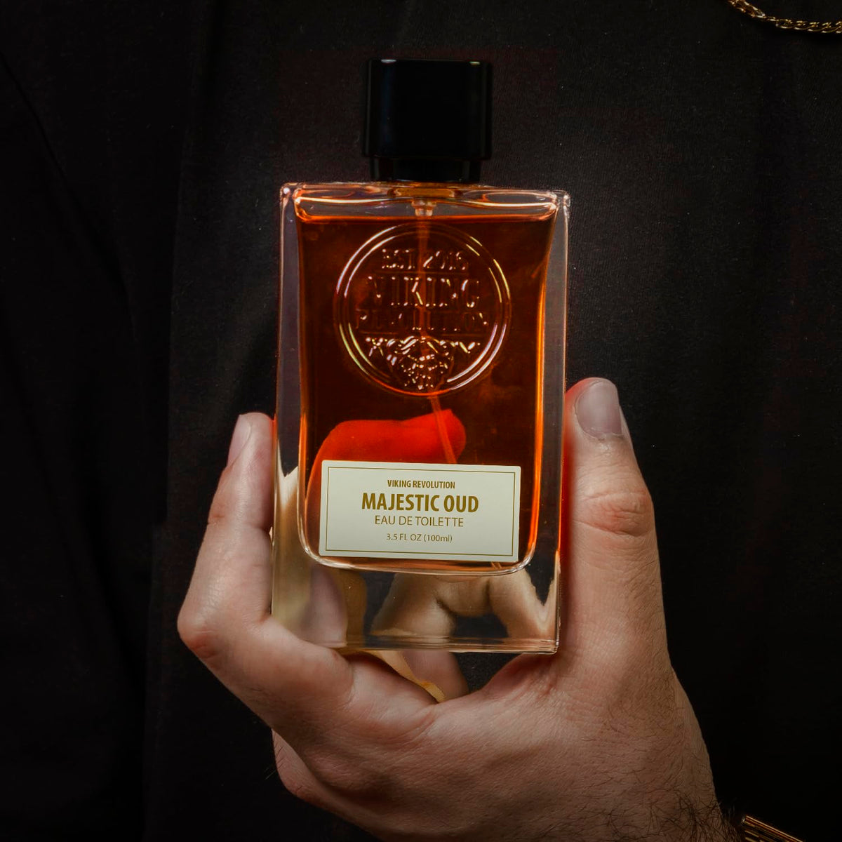 Viking Revolution Men's Majestic Oud Cologne on a shelf