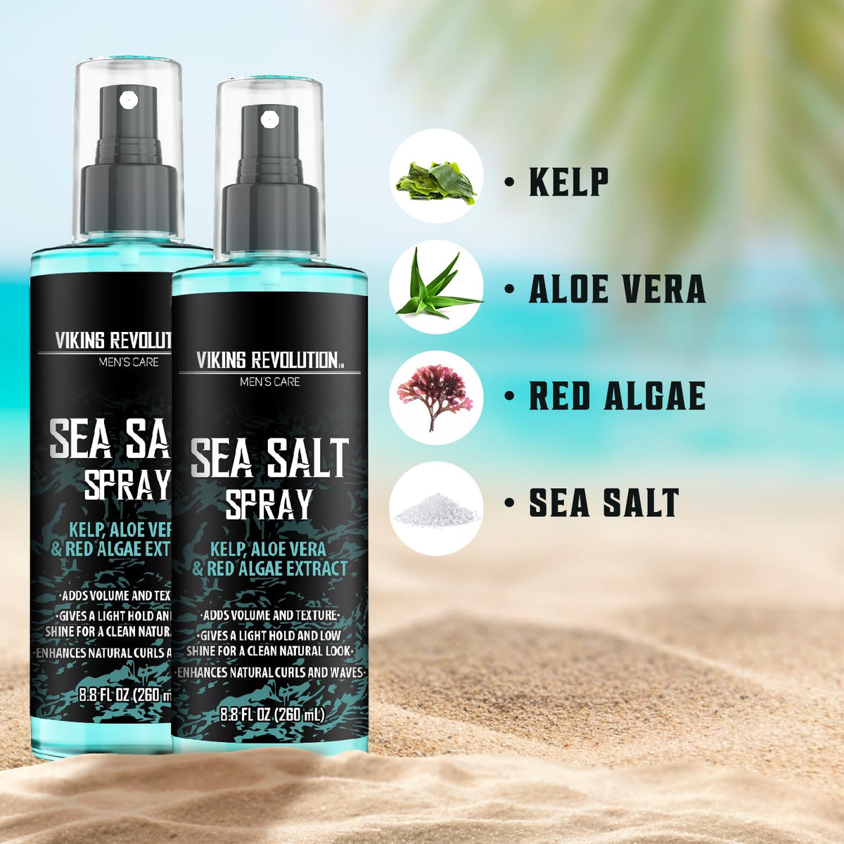 Viking Revolution Sea Salt Spray for Men 8.8oz back view