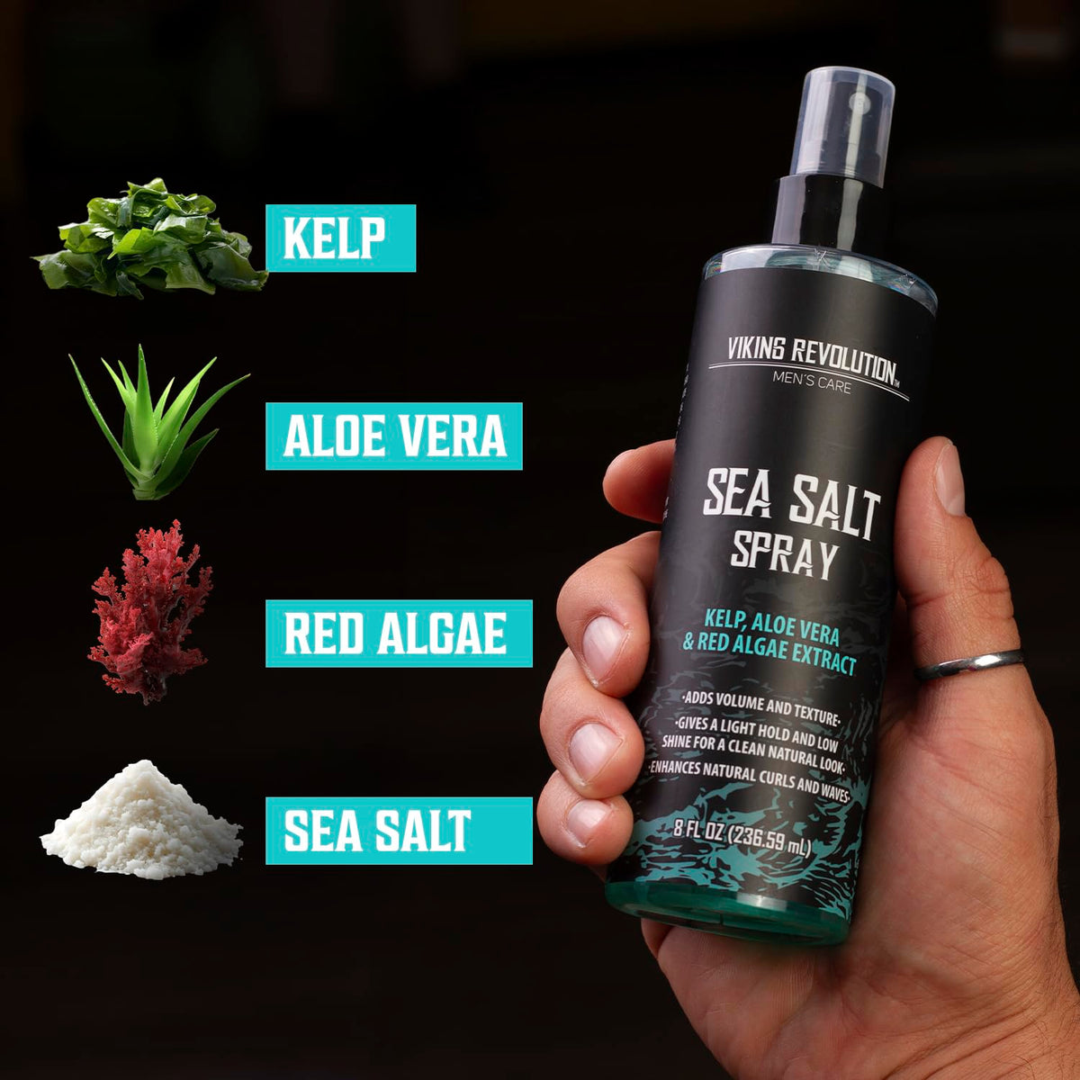 Viking Revolution Sea Salt Spray front view with beachy texture