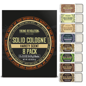 Viking Revolution Solid Cologne Set with eight tins displayed