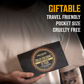Viking Revolution Solid Cologne travel size tin in a pocket