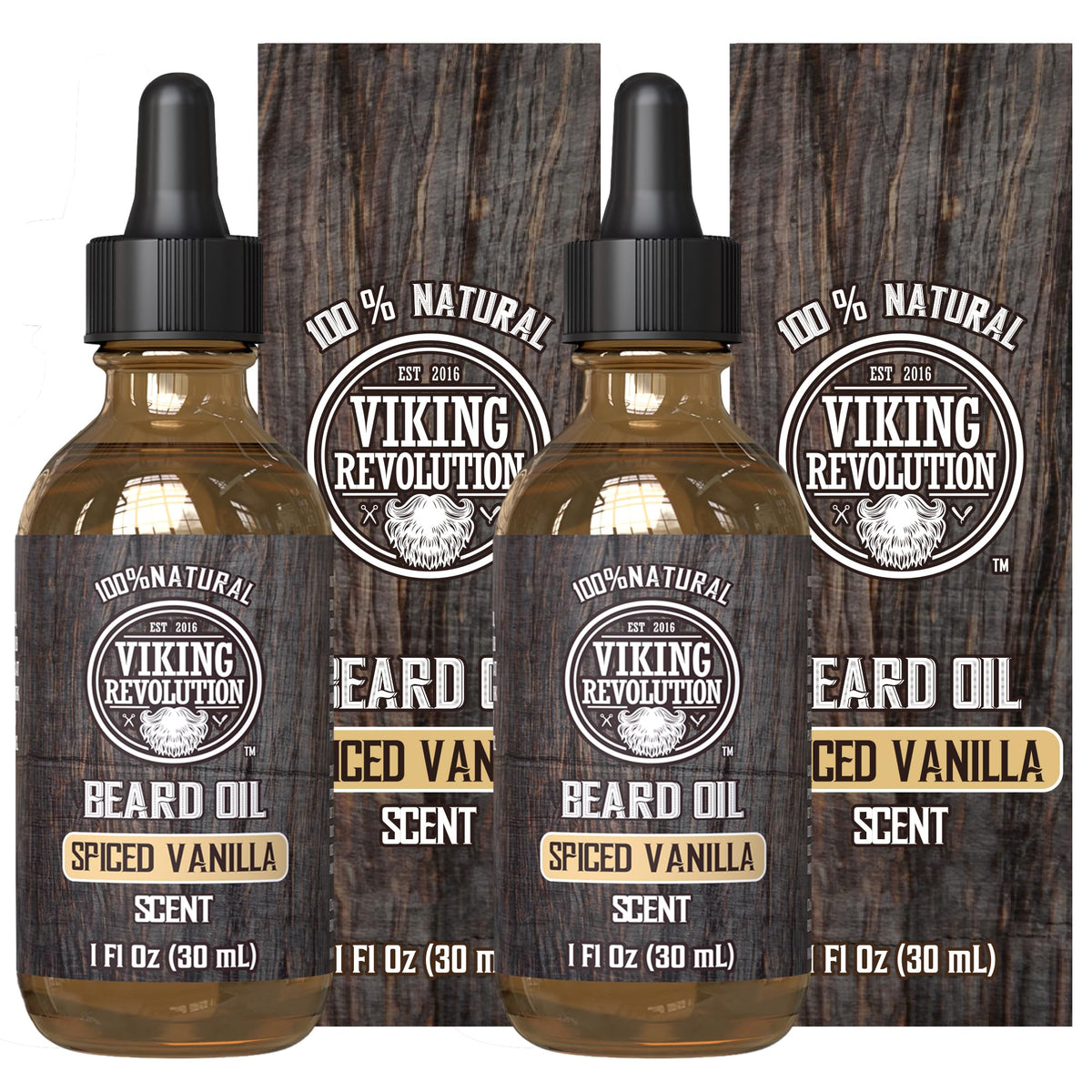 Viking Revolution Spiced Vanilla Beard Oil 1 fl oz front view