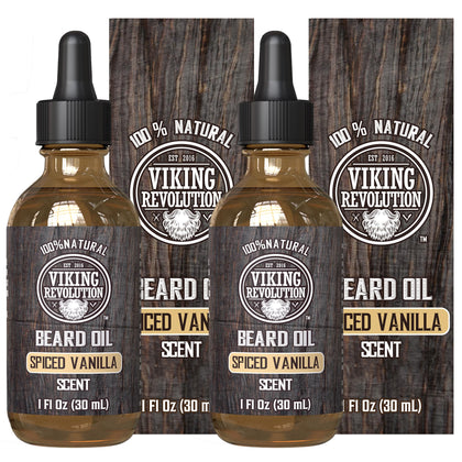 Viking Revolution Spiced Vanilla Beard Oil 1 fl oz front view