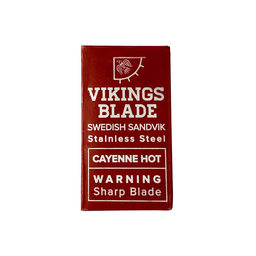 Vikings Blade Double Edge Razor Blades in a shaving setup