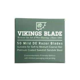 Vikings Blade Double Edge Razor Blades stacked for display
