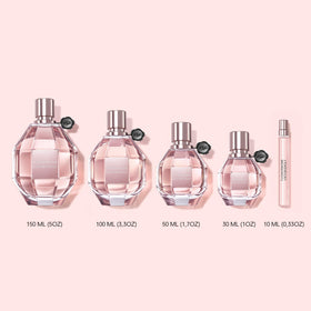 Viktor&Rolf Flowerbomb Eau de Parfum with floral background