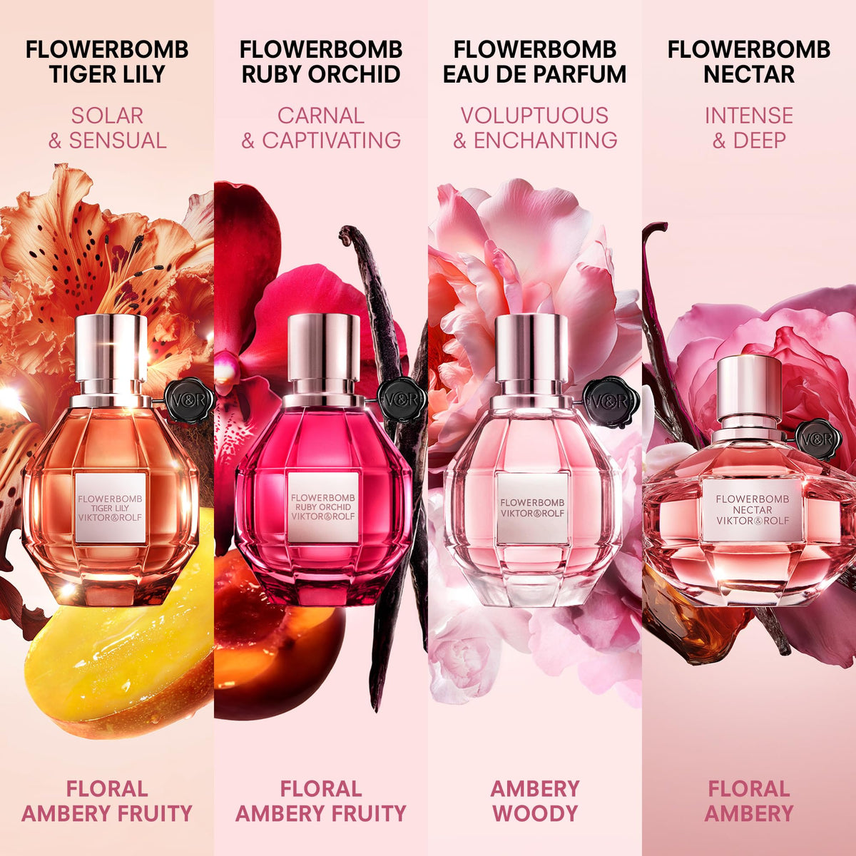 Viktor&Rolf Flowerbomb Nectar Eau de Parfum on vanity table