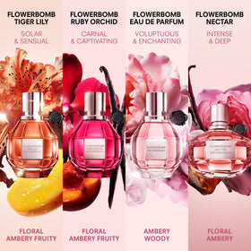 Viktor&Rolf Flowerbomb Nectar Eau de Parfum on vanity table