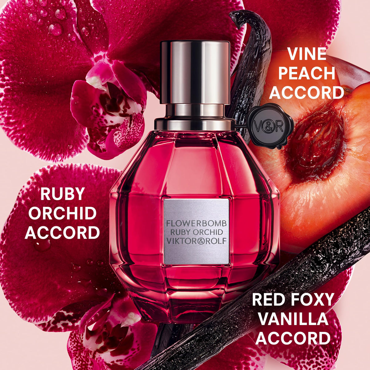 Viktor&Rolf Flowerbomb Ruby Orchid bottle side view