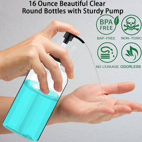 Vioetry pump dispenser bottle filled with liquid soap