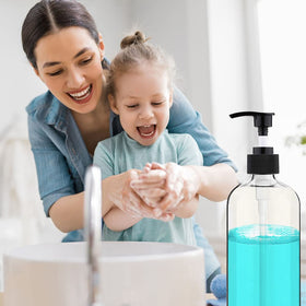 Vioetry pump dispenser bottle with lotion on a vanity