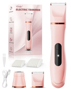 Virelle Bikini Trimmer front view with interchangeable heads