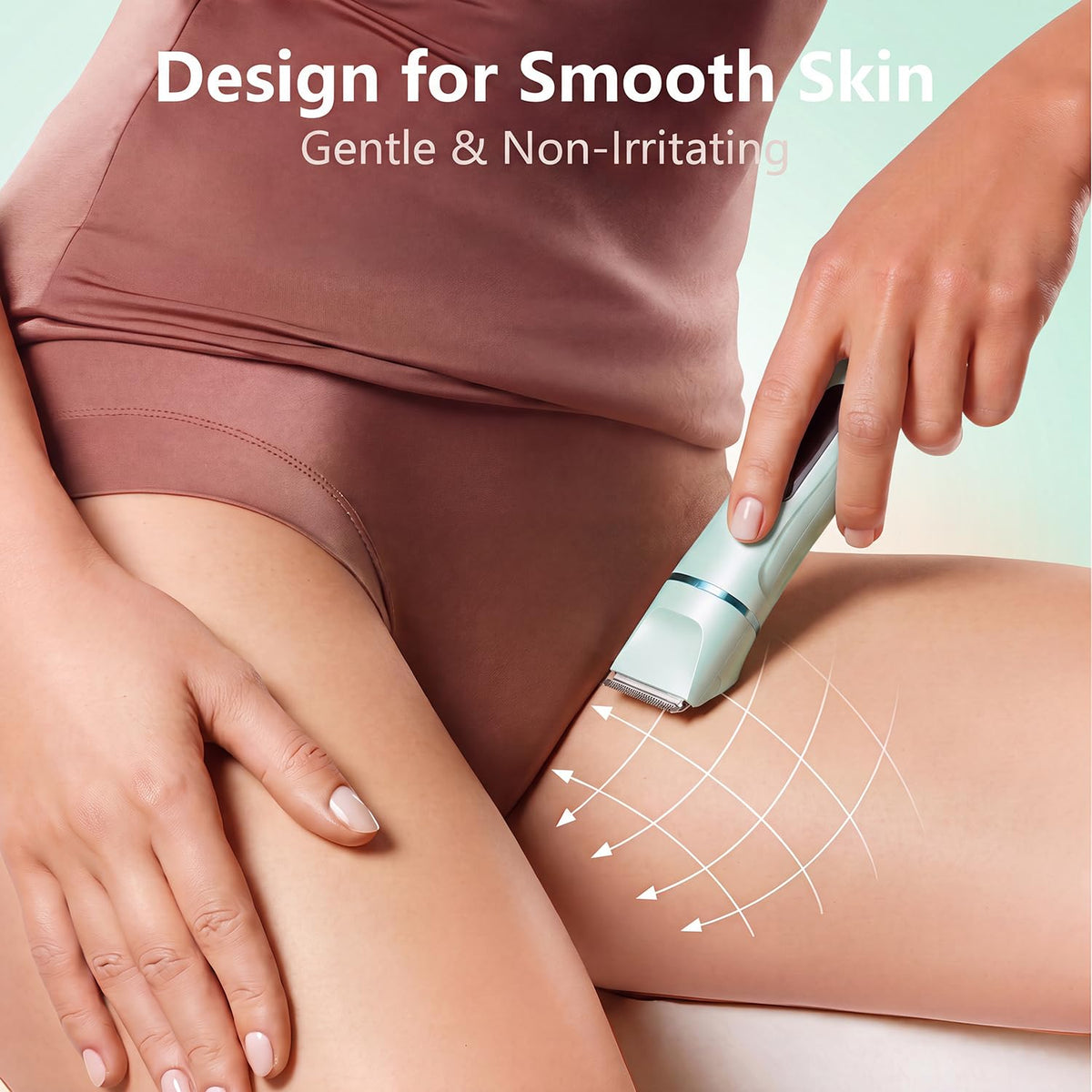 Virelle Bikini Trimmer in use during a shower