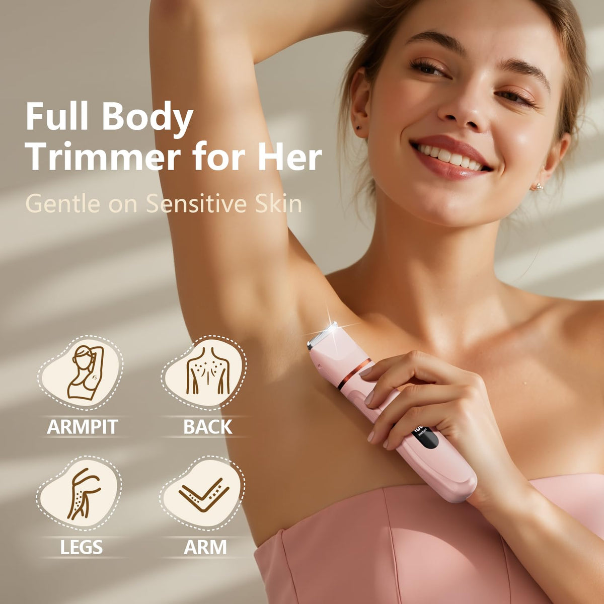 Virelle Bikini Trimmer side view showing compact design