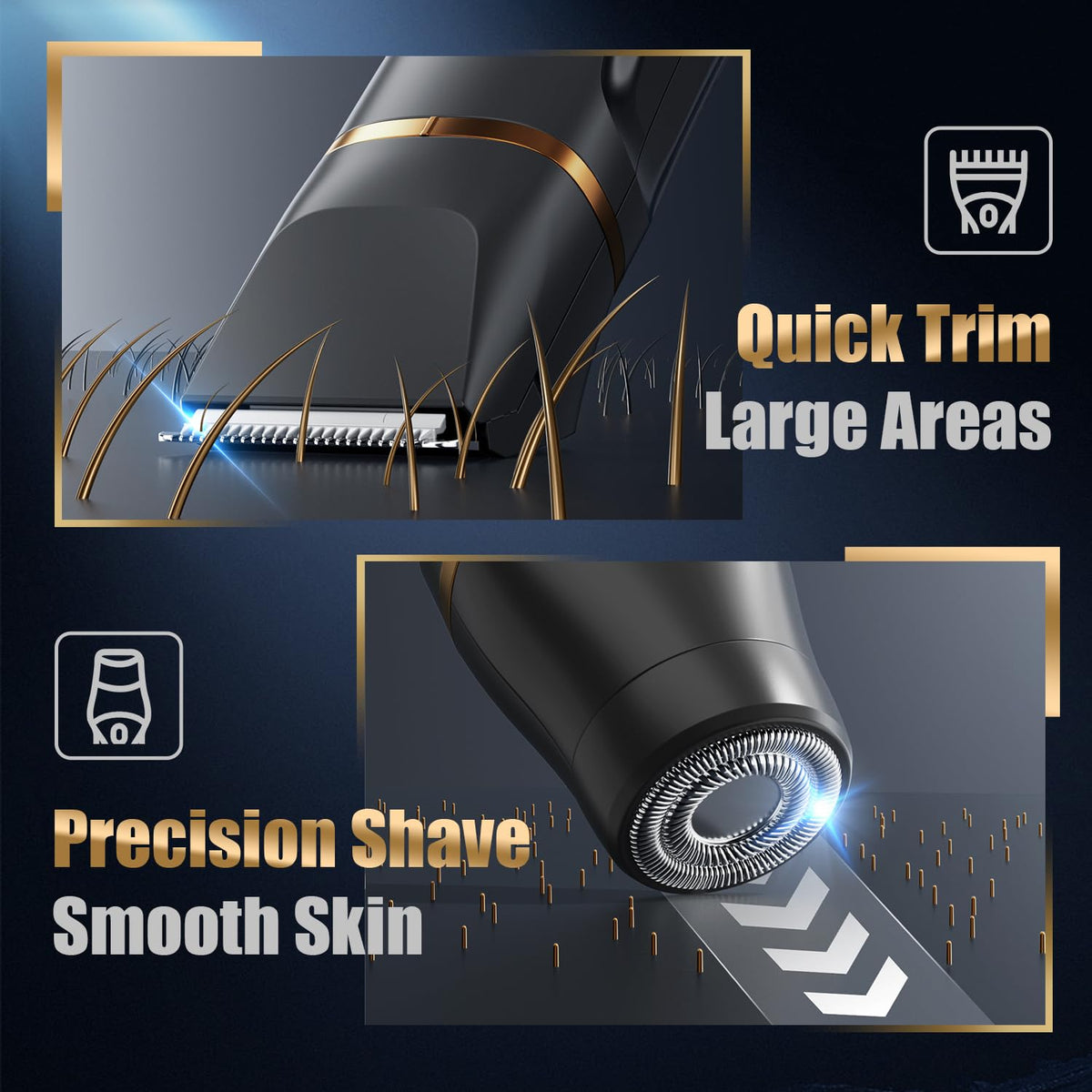 Virelle Electric Razor showing LED display and charging port