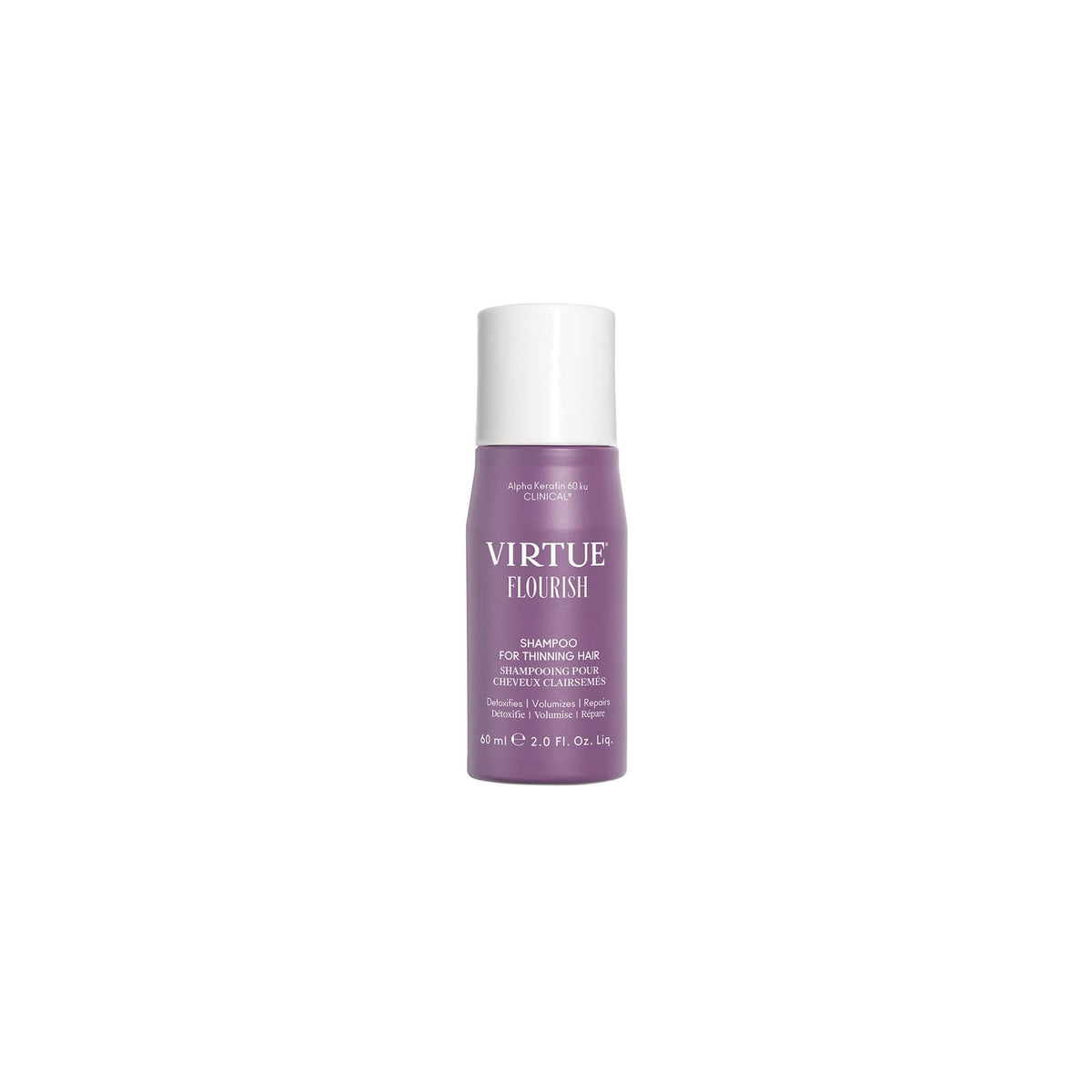 VIRTUE Flourish Hair Growth Shampoo 2 Fl Oz front view
