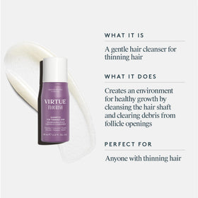 VIRTUE Flourish Hair Growth Shampoo packaging side view