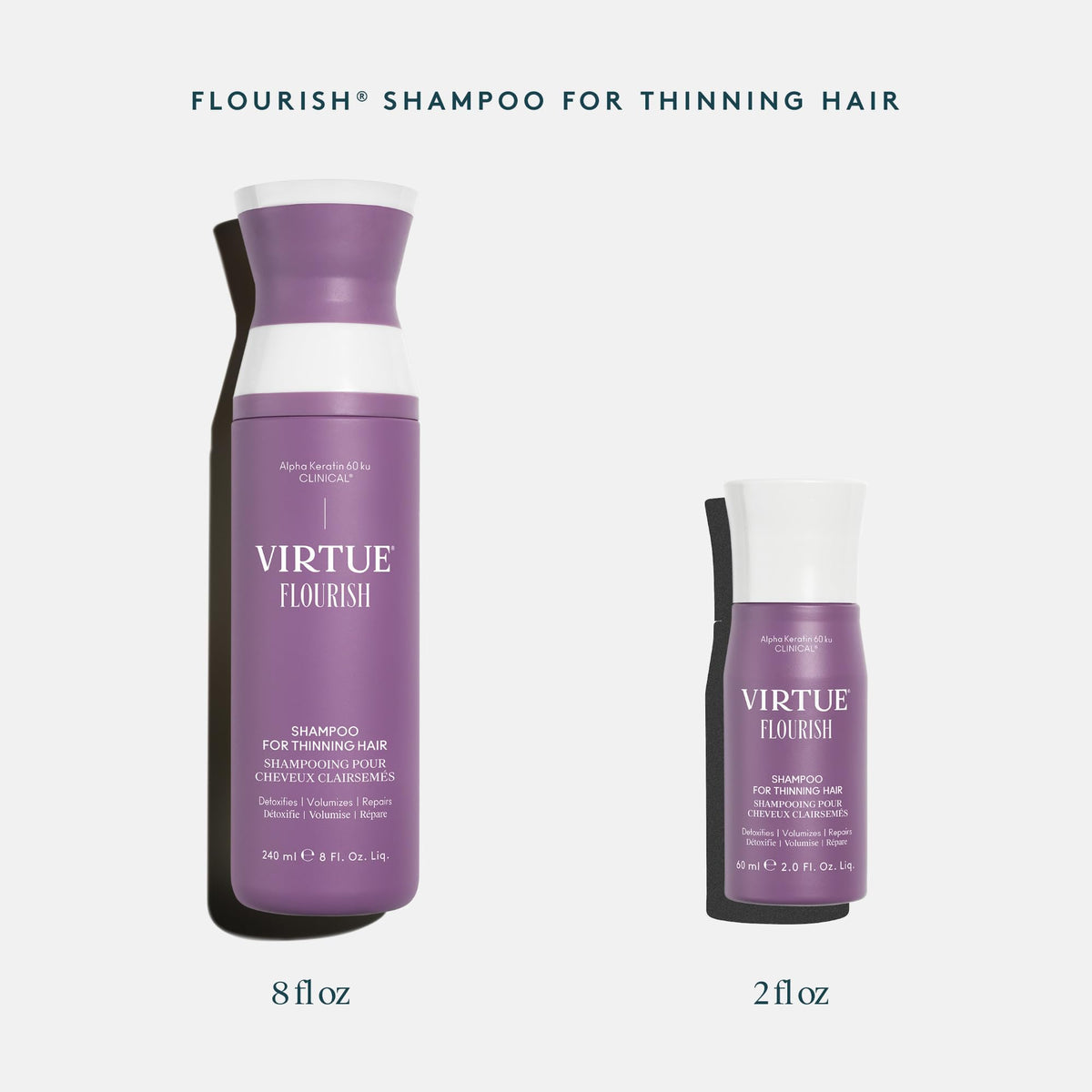 VIRTUE Flourish Shampoo 300g close-up of texture