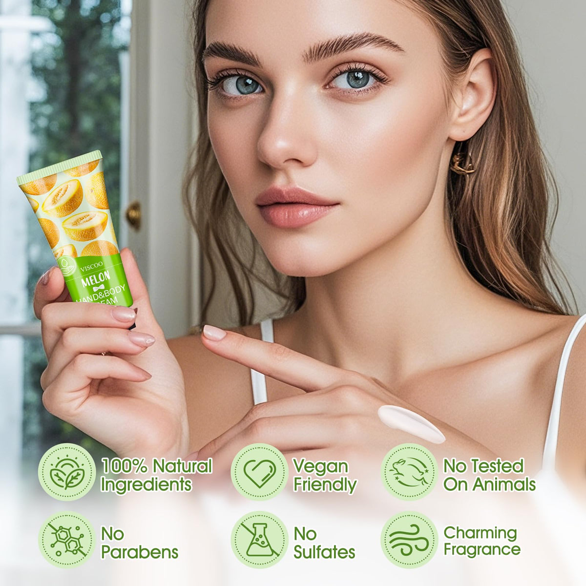 VISCOO hand cream in peach fragrance tube