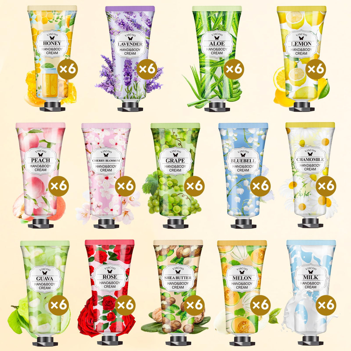 VISCOO hand cream set with packaging details