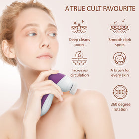 VISOFO Facial Cleansing Brush Amethyst with battery compartment