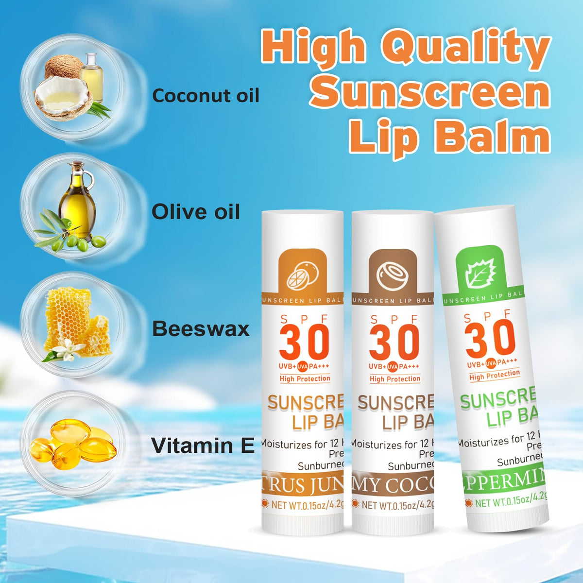 VISRIE SPF 30 Sunscreen Lip Balm in Honey flavor