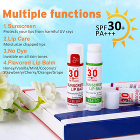 VISRIE SPF 30 Sunscreen Lip Balm in Mint flavor