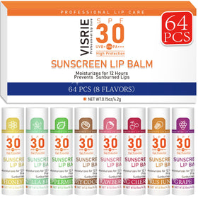 VISRIE SPF 30 Sunscreen Lip Balm pack of 64 tubes