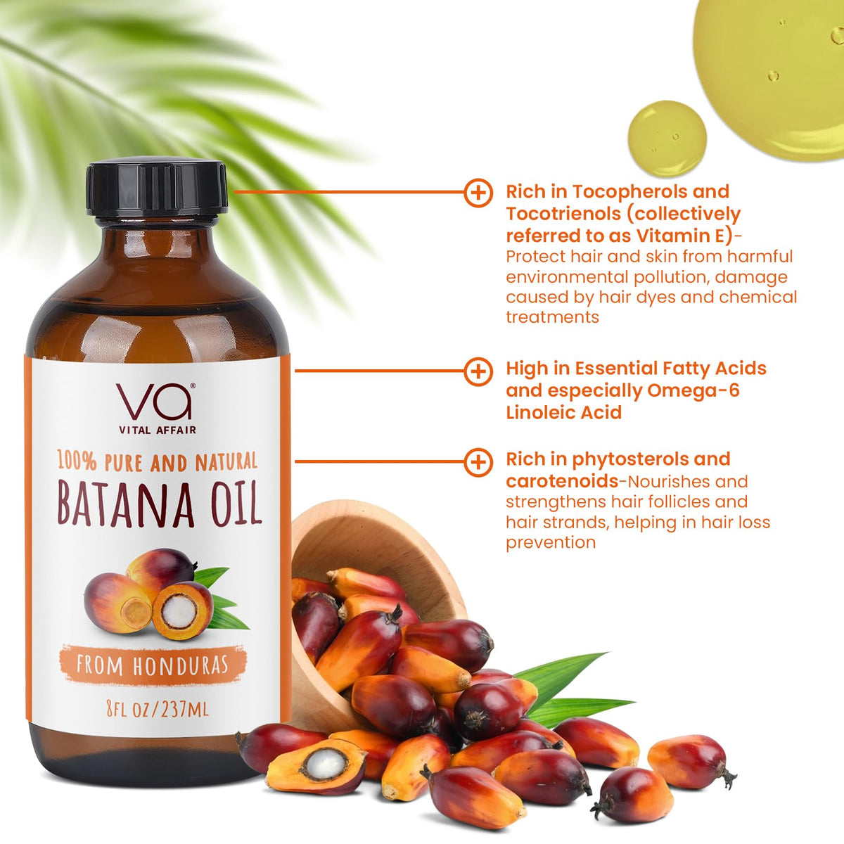 VITAL AFFAIR Batana Hair Growth Oil packaging details