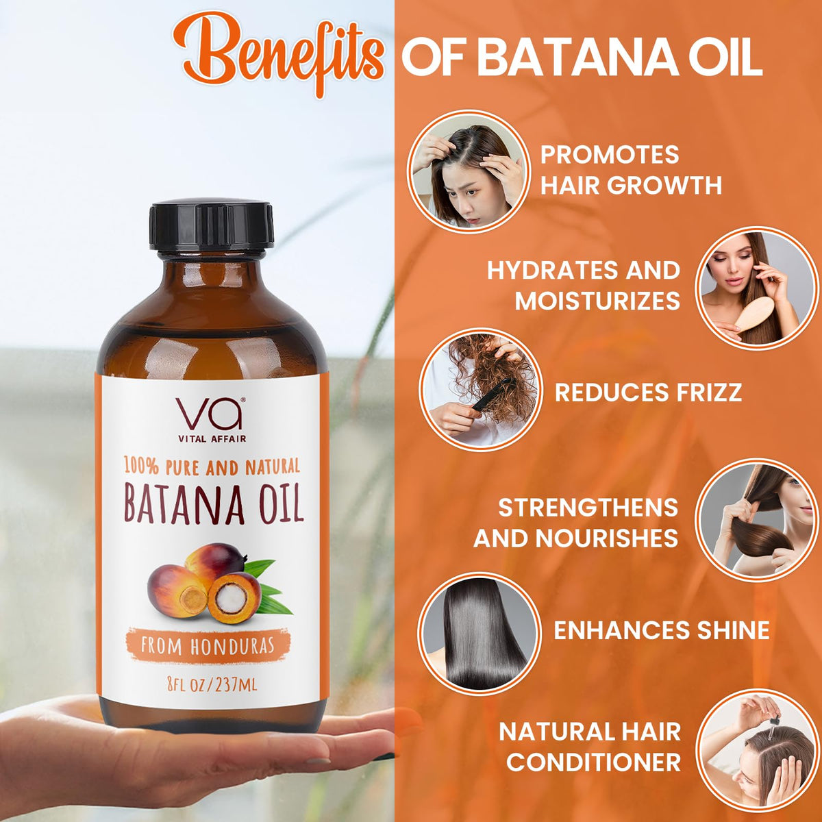 VITAL AFFAIR Batana Hair Growth Oil showing texture