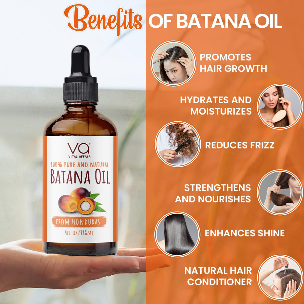 VITAL AFFAIR Batana Hair Growth Oil with natural ingredients
